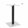 Aceray PIAZZA-DR dining height round table pole and base with black pole