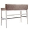 Aceray low back barstool height love seat with upholstered bakc and seat back view