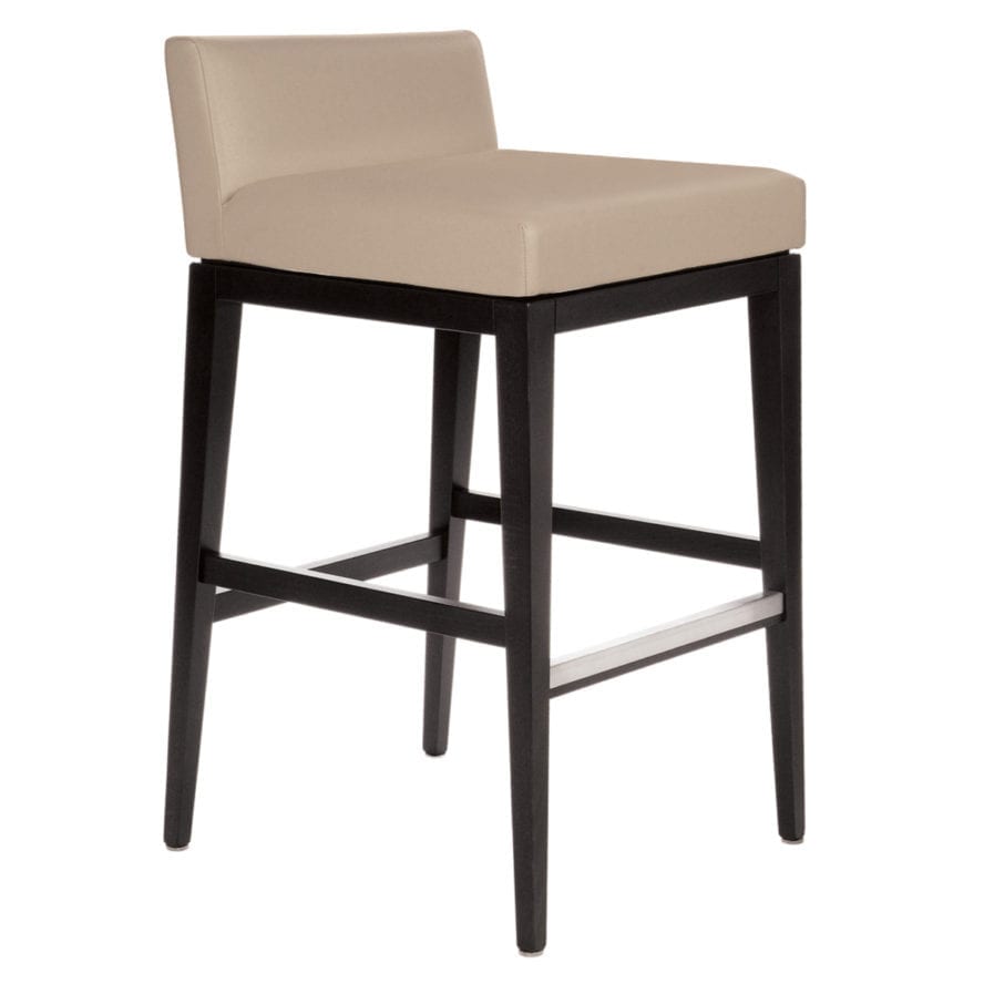 Aceray 683LB low-back counter stool wood frame and upholstery seat and back