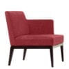 Aceray 783 one-arm lounge armchair with beech wood frame and upholstered seat and back