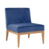 Aceray 783 armless lounge armchair with beech wood frame and upholstered seat and back