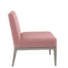 Profile view of Aceray 783 armless lounge armchair with upholstered seat and back