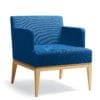 Aceray 783 lounge armchair with beech wood frame and upholstered seat and back