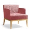 Aceray 783 lounge armchair with beech wood frame and upholstered seat and back