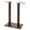 Aceray CAMPO-BQ2 two square pole bar height table base with wood stained finish