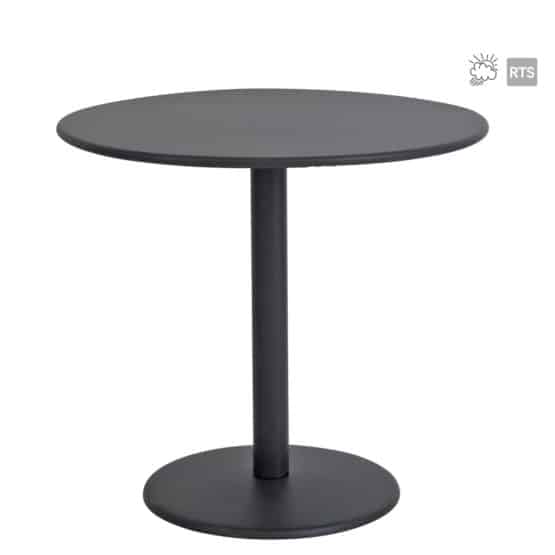 Aceray 809 outdoor steel table with round table top