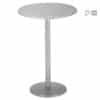 Aceray 909 outdoor steel, 16-inch round, high-top table with round table top in aluminum finish