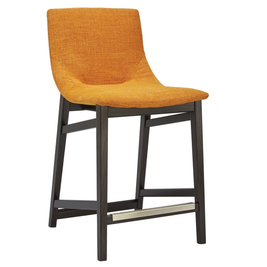 Aceray Ballo-6 counter stool with orange upholstery