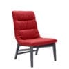 Aceray Ballo-7 lounge chair with red upholstery, front side view