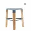 Aceray Sopra-1 backless low stool with tripod base and grey seat and stretcher