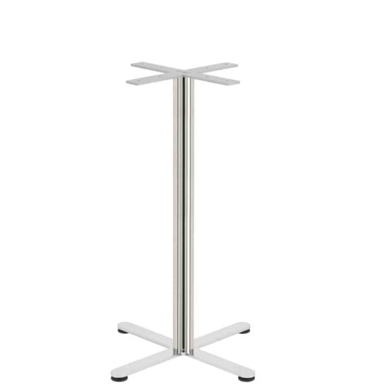 Aceray Strato-B bar table base in polished stainless steel