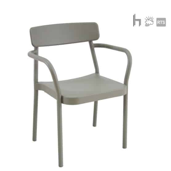 Aceray Astro-3 stacking armchair in grey