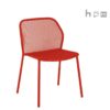 The Aceray Lido-1 indoor/outdoor stacking side chair in red