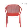 The Aceray LIdo-3 indoor/outdoor stacking armchair in red