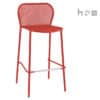 The Aceray Lido-5 indoor/outdoor stacking barstool in red