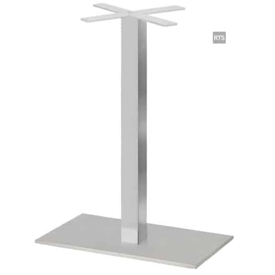 Aceray CAMPO-BQ1 one square pole bar height table base with brushed stainless finish