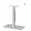 Aceray CAMPO-DQ1 one square pole dining height table base with brushed stainless steel