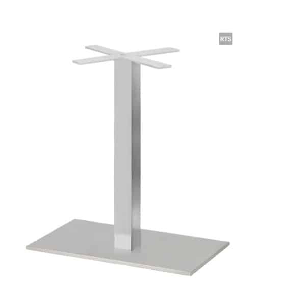 Aceray CAMPO-DQ1 one square pole dining height table base with brushed stainless steel