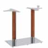 Aceray CAMPO-DR2 two round pole dining height table base with wood poles