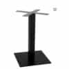 Aceray PIAZZA-DQ dining height square table pole and base with black pole