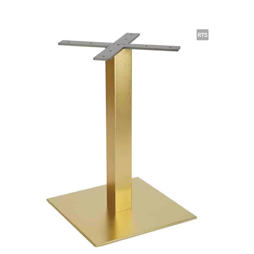 Aceray PIAZZA-DQ dining height square table pole and base with brass pole