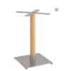 Aceray PIAZZA-DR dining height round table pole and base with wood pole