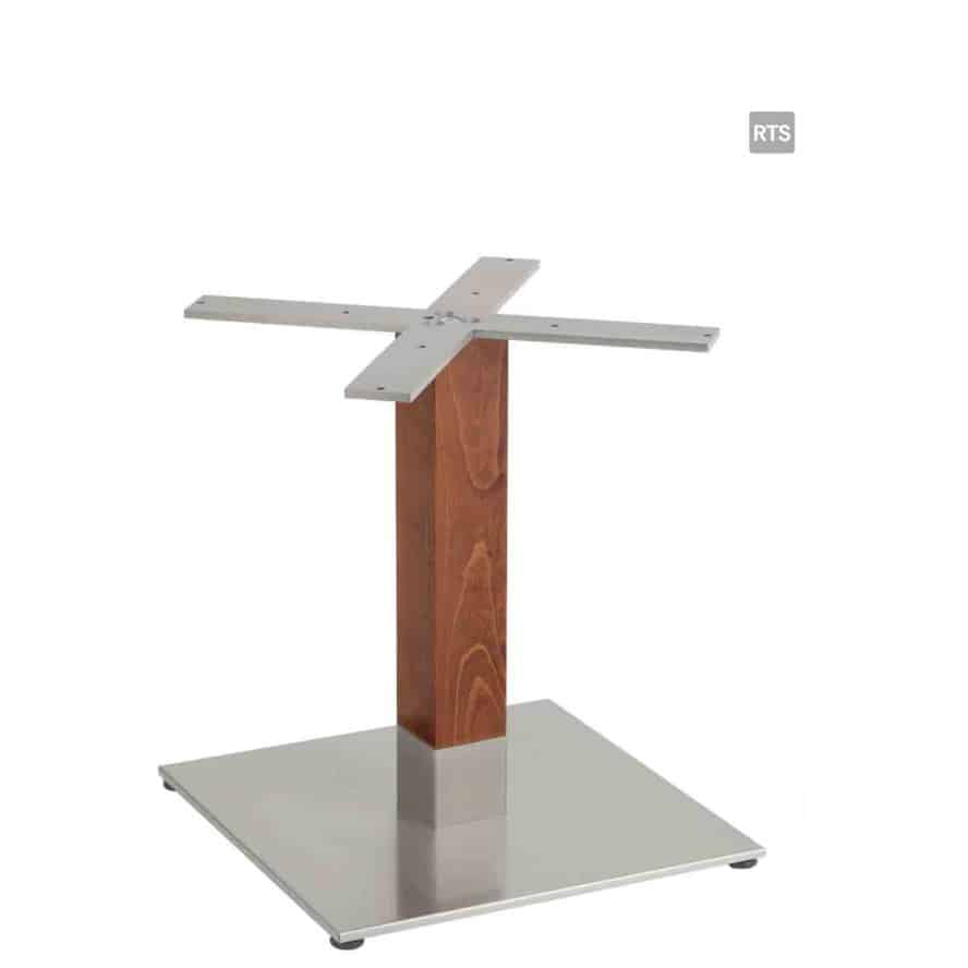 Aceray PIAZZA-LQ low height square table pole and base with wood pole