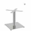 Aceray PIAZZA-LR low height round table pole and base with stainless steel finish