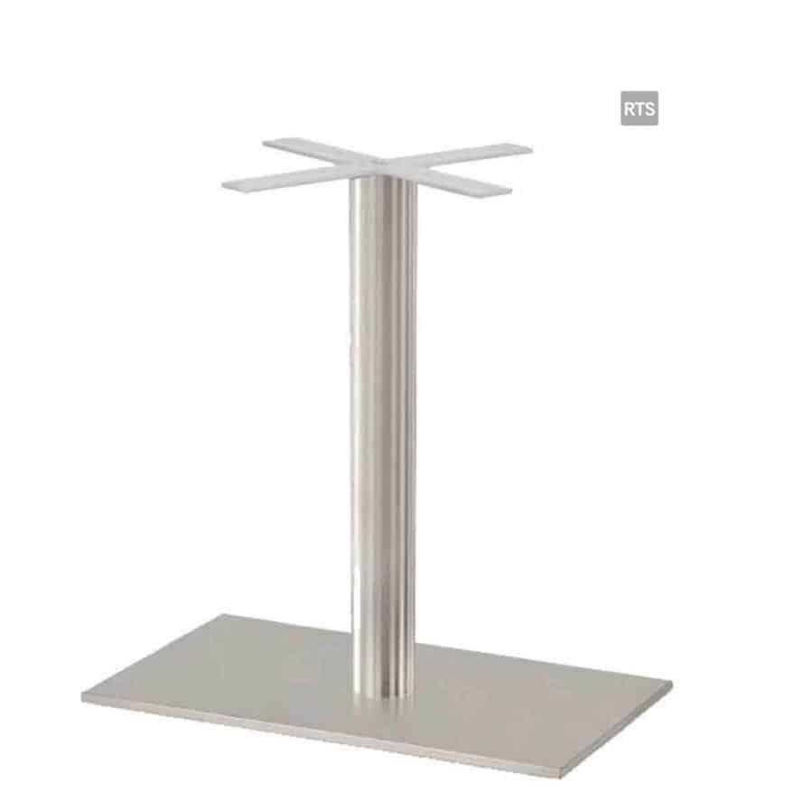 Aceray CAMPO-DR1 one round pole dining height table base with brushed stainless steel